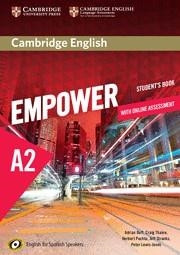 CAMBRIDGE ENGLISH EMPOWER FOR SPANISH SPEAKERS A2 STUDENT'S BOOK WITH ONLINE ASS | 9788490363133 | DOFF, ADRIAN/THAINE, CRAIG/PUCHTA, HERBERT/STRANKS, JEFF/LEWIS-JONES, PETER | Llibres Parcir | Llibreria Parcir | Llibreria online de Manresa | Comprar llibres en català i castellà online