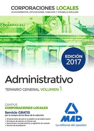 ADMINISTRATIVOS DE LAS CORPORACIONES LOCALES. TEMARIO GENERAL VOLUMEN 1 | 9788414206058 | 7 EDITORES / GARCIA FERNANDEZ, ELENA / TORRES FONSECA, TERESA | Llibres Parcir | Librería Parcir | Librería online de Manresa | Comprar libros en catalán y castellano online