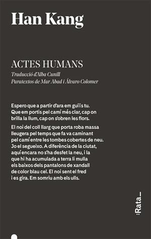 ACTES HUMANS | 9788416738359 | HAN KANG | Llibres Parcir | Librería Parcir | Librería online de Manresa | Comprar libros en catalán y castellano online