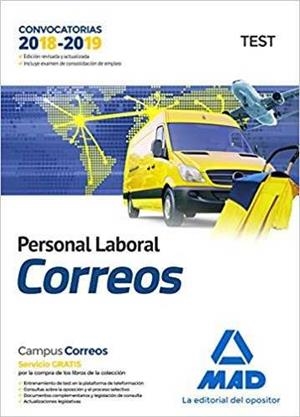 PERSONAL LABORAL DE CORREOS Y TELÉGRAFOS. TEST | 9788414215302 | AA.VV. | Llibres Parcir | Llibreria Parcir | Llibreria online de Manresa | Comprar llibres en català i castellà online