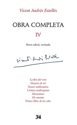 OBRA COMPLETA V - VICENT ANDRES ESTELLÉS - (NOVA EDICIÓ, REVISADA) | 9788416789986 | VICENT ANDRES ESTELLES | Llibres Parcir | Llibreria Parcir | Llibreria online de Manresa | Comprar llibres en català i castellà online