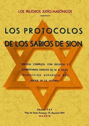 LOS PROTOCOLOS DE LOS SABIOS DE SIÓN (LOS PELIGROS JUDÍO-MASÓNICOS) | 9788497614450 | ANONIMO | Llibres Parcir | Llibreria Parcir | Llibreria online de Manresa | Comprar llibres en català i castellà online