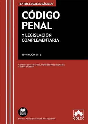 CÓDIGO PENAL Y LEGISLACIÓN COMPLEMENTARIA | 9788417135959 | EDITORIAL COLEX S.L. | Llibres Parcir | Llibreria Parcir | Llibreria online de Manresa | Comprar llibres en català i castellà online
