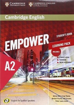 CAMBRIDGE ENGLISH EMPOWER FOR SPANISH SPEAKERS A2 STUDENT'S BOOK WITH ONLINE ASS | 9788490360200 | DOFF, ADRIAN / THAINE, CRAIG / PUCHTA, HERBERT / STRANKS, JEFF / LEWIS-JONES, PETER | Llibres Parcir | Llibreria Parcir | Llibreria online de Manresa | Comprar llibres en català i castellà online