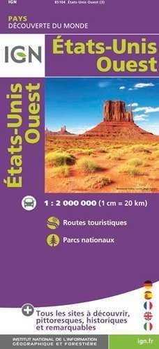 ESTATS UNITS OUEST 1:2.000.000 -IGN | 9782758542384 | Llibres Parcir | Librería Parcir | Librería online de Manresa | Comprar libros en catalán y castellano online