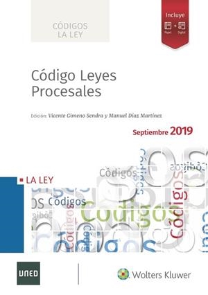 CÓDIGO DE LEYES PROCESALES 2019 | 9788490208595 | GIMENO SENDRA, VICENTE/DÍAZ MARTÍNEZ, MANUEL | Llibres Parcir | Llibreria Parcir | Llibreria online de Manresa | Comprar llibres en català i castellà online