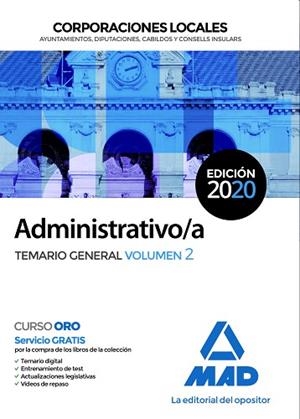 ADMINISTRATIVO/A DE CORPORACIONES LOCALES. TEMARIO GENERAL VOLUMEN 2 | 9788414235881 | 7, EDITORES / MARTÍNEZ DEL FRESNO, JOAQUÍN / TORRES FONSECA, FRANCISCO JESÚS / SOUTO FERNÁNDEZ, RAFA | Llibres Parcir | Llibreria Parcir | Llibreria online de Manresa | Comprar llibres en català i castellà online