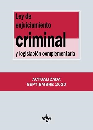 LEY DE ENJUICIAMIENTO CRIMINAL Y LEGISLACIÓN COMPLEMENTARIA | 9788430980093 | EDITORIAL TECNOS | Llibres Parcir | Llibreria Parcir | Llibreria online de Manresa | Comprar llibres en català i castellà online