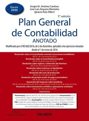 PLAN GENERAL DE CONTABILIDAD ANOTADO | 9788436843460 | JIMÉNEZ CARDOSO, SERGIO M./ARQUERO MONTAÑO, JOSÉ LUIS/RUIZ ALBERT, IGNACIO | Llibres Parcir | Llibreria Parcir | Llibreria online de Manresa | Comprar llibres en català i castellà online