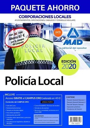 PAQUETE AHORRO POLICÍA LOCAL DE CORPORACIONES LOCALES. AHORRO DE 67 € (INCLUYE T | 9788414236628 | NO DISPONIBLE | Llibres Parcir | Llibreria Parcir | Llibreria online de Manresa | Comprar llibres en català i castellà online