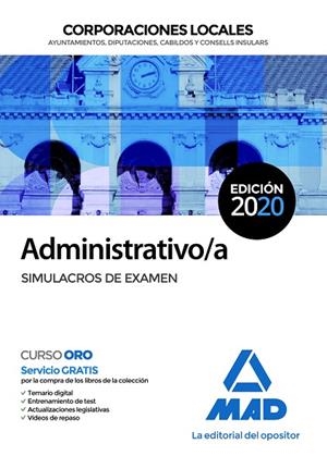 ADMINISTRATIVO/A DE CORPORACIONES LOCALES. SIMULACROS DE EXAMEN | 9788414235911 | PÉREZ SÁNCHEZ-ROMATE, PATRICIA / TORRES FONSECA, FRANCISCO JESÚS / GARCÍA FERNÁNDEZ, ELENA / TORRES  | Llibres Parcir | Llibreria Parcir | Llibreria online de Manresa | Comprar llibres en català i castellà online