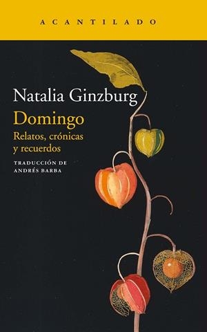 DOMINGO | 9788418370151 | GINZBURG, NATALIA | Llibres Parcir | Llibreria Parcir | Llibreria online de Manresa | Comprar llibres en català i castellà online