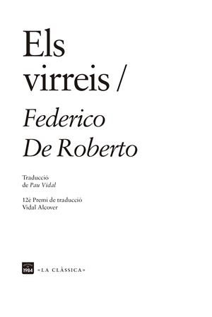 ELS VIRREIS | 9788416987832 | DE ROBERTO, FEDERICO | Llibres Parcir | Llibreria Parcir | Llibreria online de Manresa | Comprar llibres en català i castellà online