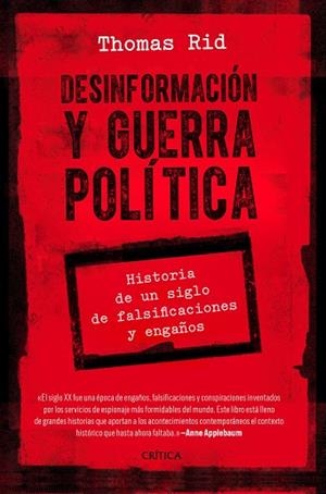 DESINFORMACIÓN Y GUERRA POLÍTICA | 9788491992776 | RID, THOMAS | Llibres Parcir | Llibreria Parcir | Llibreria online de Manresa | Comprar llibres en català i castellà online