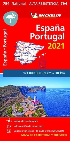 MAPA NATIONAL ESPAÑA - PORTUGAL 2021 "ALTA RESISTENCIA" MAPA 794  | 9782067250086 | VARIOS AUTORES | Llibres Parcir | Librería Parcir | Librería online de Manresa | Comprar libros en catalán y castellano online