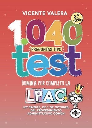 1040 PREGUNTAS TIPO TEST LPAC | 9788430981243 | VALERA, VICENTE | Llibres Parcir | Librería Parcir | Librería online de Manresa | Comprar libros en catalán y castellano online