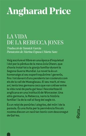 LA VIDA DE LA REBECCA JONES | 9788416738434 | PRICE, ANGHARAD | Llibres Parcir | Librería Parcir | Librería online de Manresa | Comprar libros en catalán y castellano online