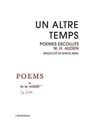 UN ALTRE TEMPS | 9788416987344 | AUDEN, WYSTAN HUGH | Llibres Parcir | Llibreria Parcir | Llibreria online de Manresa | Comprar llibres en català i castellà online