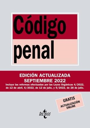 CÓDIGO PENAL | 9788430985579 | EDITORIAL TECNOS | Llibres Parcir | Librería Parcir | Librería online de Manresa | Comprar libros en catalán y castellano online