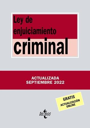 LEY DE ENJUICIAMIENTO CRIMINAL | 9788430985685 | EDITORIAL TECNOS | Llibres Parcir | Librería Parcir | Librería online de Manresa | Comprar libros en catalán y castellano online