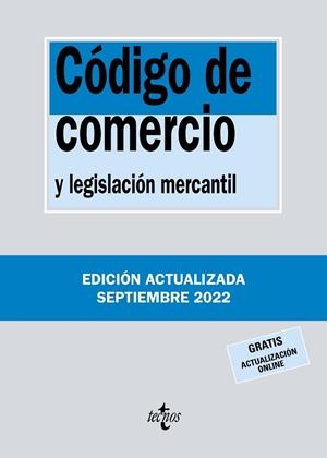 CÓDIGO DE COMERCIO | 9788430985593 | EDITORIAL TECNOS | Llibres Parcir | Librería Parcir | Librería online de Manresa | Comprar libros en catalán y castellano online