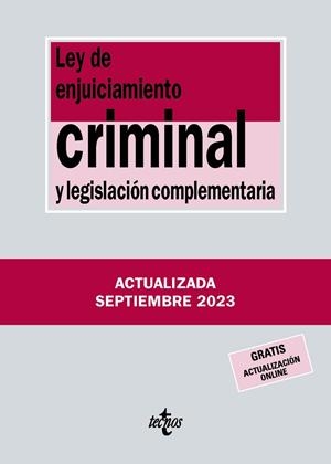 LEY DE ENJUICIAMIENTO CRIMINAL Y LEGISLACIÓN COMPLEMENTARIA | 9788430988433 | EDITORIAL TECNOS | Llibres Parcir | Llibreria Parcir | Llibreria online de Manresa | Comprar llibres en català i castellà online