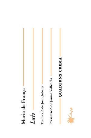 LAIS | 9788477275527 | DE FRANÇA, MARIA | Llibres Parcir | Llibreria Parcir | Llibreria online de Manresa | Comprar llibres en català i castellà online