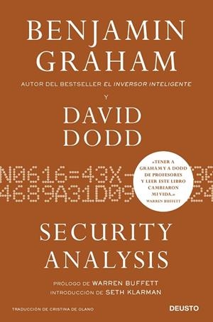 SECURITY ANALYSIS | 9788423436422 | GRAHAM, BENJAMIN | Llibres Parcir | Librería Parcir | Librería online de Manresa | Comprar libros en catalán y castellano online