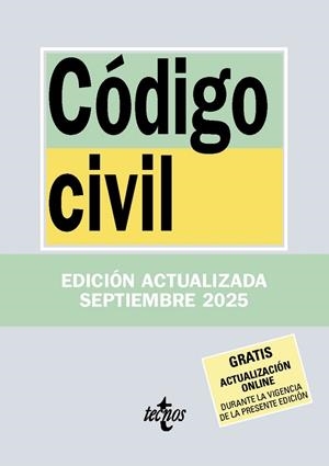 CÓDIGO CIVIL | 9788430992980 | EDITORIAL TECNOS | Llibres Parcir | Llibreria Parcir | Llibreria online de Manresa | Comprar llibres en català i castellà online