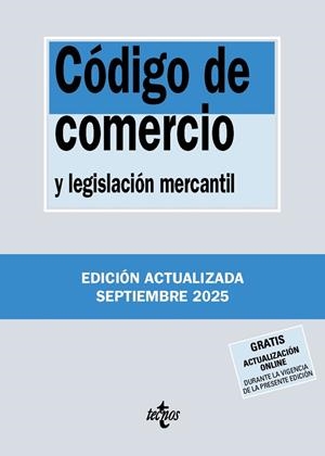 CÓDIGO DE COMERCIO | 9788430992997 | EDITORIAL TECNOS | Llibres Parcir | Llibreria Parcir | Llibreria online de Manresa | Comprar llibres en català i castellà online