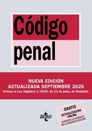 CÓDIGO PENAL | 9788430993093 | EDITORIAL TECNOS | Llibres Parcir | Librería Parcir | Librería online de Manresa | Comprar libros en catalán y castellano online