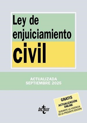 LEY DE ENJUICIAMIENTO CIVIL | 9788430993178 | EDITORIAL TECNOS | Llibres Parcir | Librería Parcir | Librería online de Manresa | Comprar libros en catalán y castellano online