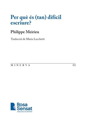PER QUÈ ÉS (TAN) DIFÍCIL ESCRIURE? | 9791399004519 | MEIRIEU, PHILIPPE/LUCCHETTI, MARIA | Llibres Parcir | Llibreria Parcir | Llibreria online de Manresa | Comprar llibres en català i castellà online