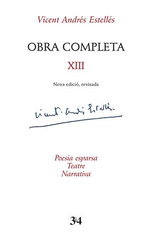 OBRA COMPLETA REVISADA, VOLUM 13 | 9788417469979 | ANDRES ESTELLES, VICENT | Llibres Parcir | Llibreria Parcir | Llibreria online de Manresa | Comprar llibres en català i castellà online