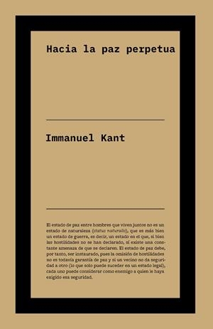 HACIA LA PAZ PERPETUA | 9791388115066 | KANT, IMMANUEL | Llibres Parcir | Llibreria Parcir | Llibreria online de Manresa | Comprar llibres en català i castellà online