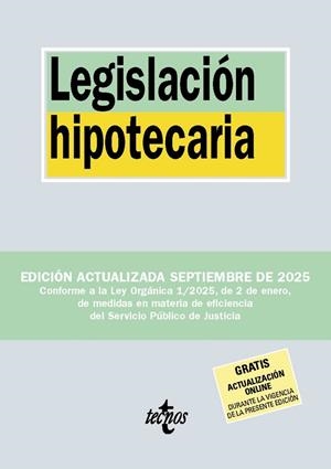 LEGISLACIÓN HIPOTECARIA | 9788430993024 | , EDITORIAL TECNOS | Llibres Parcir | Librería Parcir | Librería online de Manresa | Comprar libros en catalán y castellano online