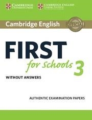 CAMBRIDGE ENGLISH FIRST FOR SCHOOLS 3 STUDENT'S BOOK WITHOUT ANSWERS | 9781108433761 | , AA.VV | Llibres Parcir | Llibreria Parcir | Llibreria online de Manresa | Comprar llibres en català i castellà online