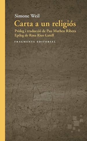 CARTA A UN RELIGIÓS | 9791387548339 | WEIL, SIMONE | Llibres Parcir | Llibreria Parcir | Llibreria online de Manresa | Comprar llibres en català i castellà online